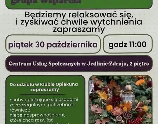 Jedlina-Zdrój: nowa Grupa Wsparcia dla opiekunów faktycznych startuje 30 października