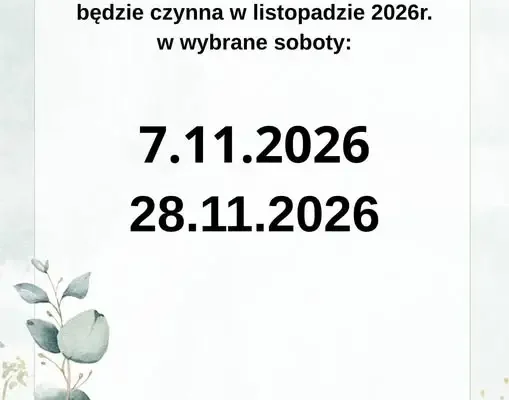 Biblioteka w Głuszycy otwarta w dwie listopadowe soboty