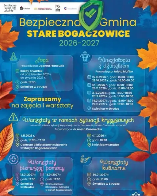 Bezpieczna Gmina Stare Bogaczowice: warsztaty o sytuacjach kryzysowych już 4 listopada